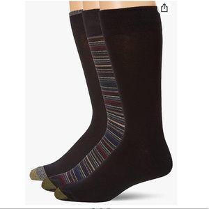 Gold toe mens fashion crew socks 3 pairs